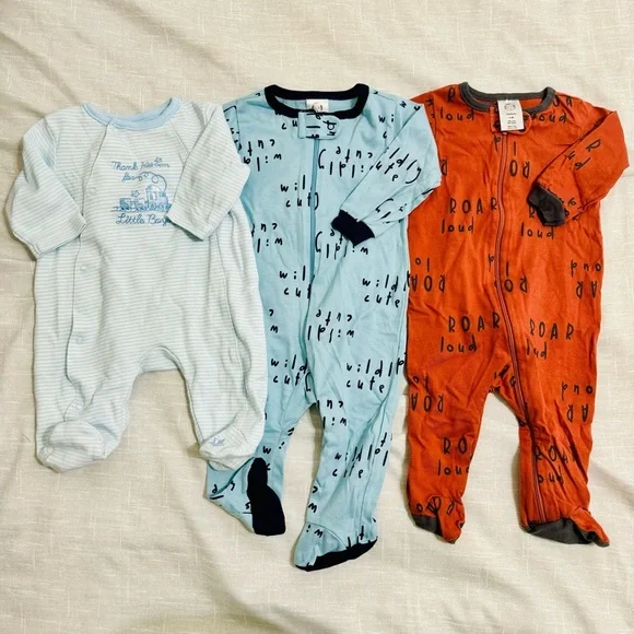 Baby Bundle Footie Sleep Sack Onesies 0-3m - Picture 2 of 4